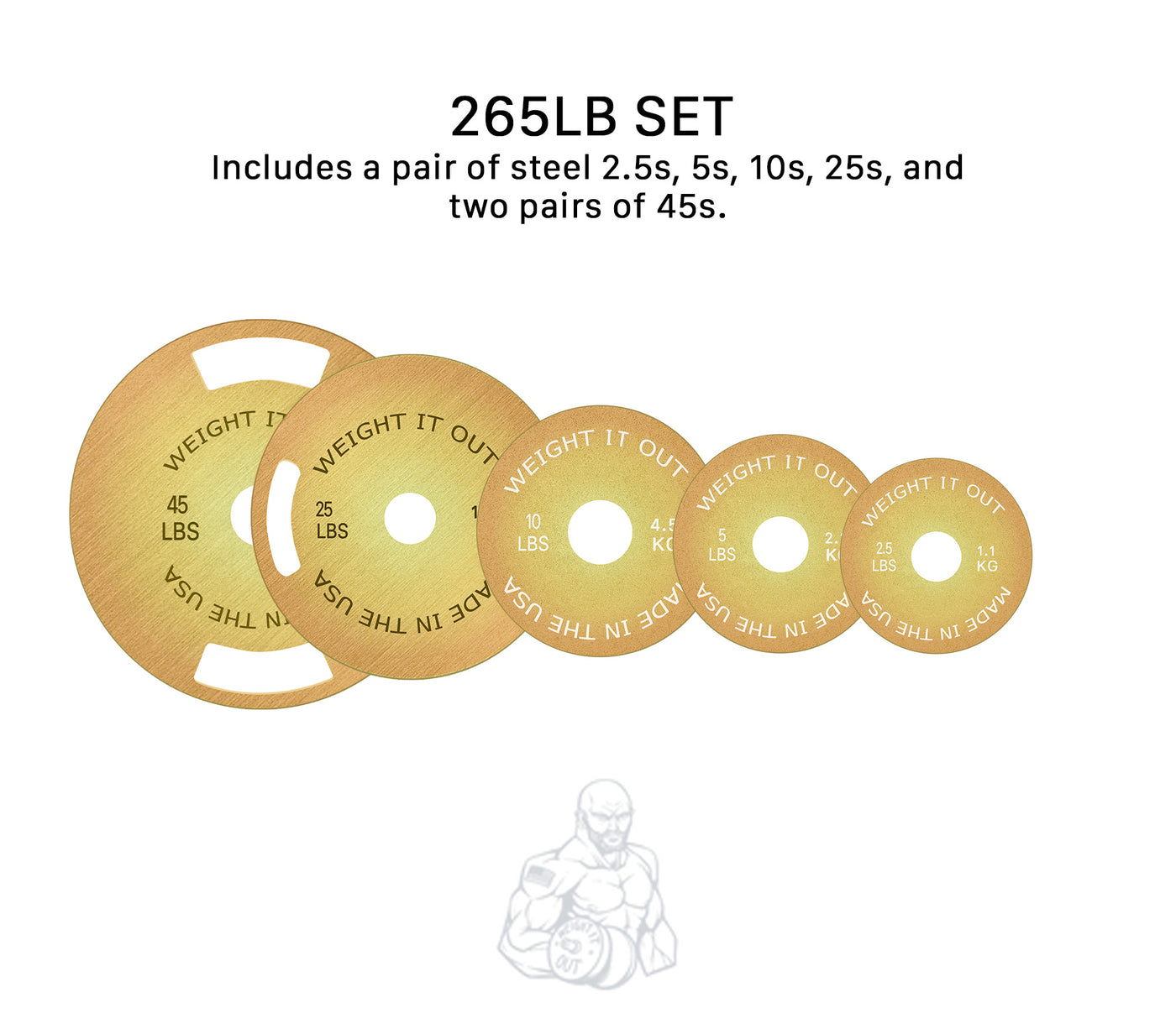 Weight Plate Sets Solid Steel Calibrated Plates