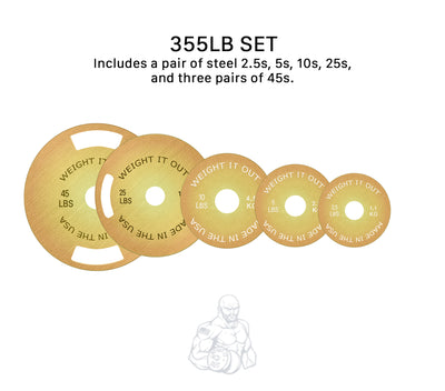 Weight Plate Sets Solid Steel Calibrated Plates