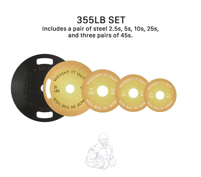 Cast 45lb And Steel Weight Plate Sets