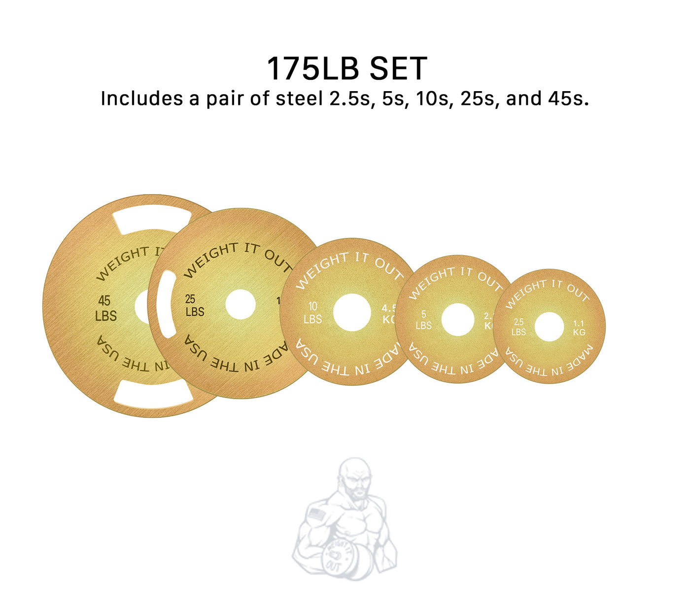 Weight Plate Sets Solid Steel Calibrated Plates