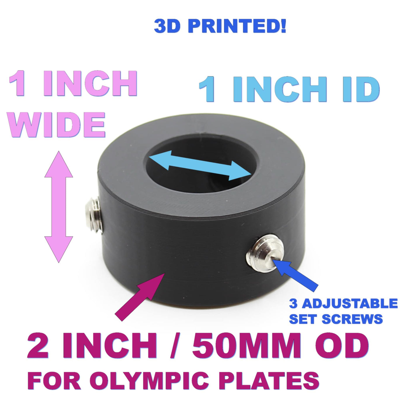 Olympic Plate to Standard Bar Adapter (2" to 1")