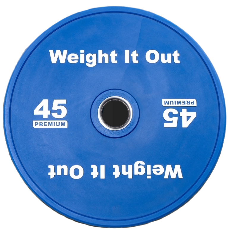 45 Pound Bumper Weight Plate Pair. (Thinnest Bumper Plate Ever!)