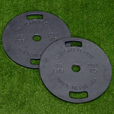 45 LBs Machined Cast Iron Weight Plate Pair